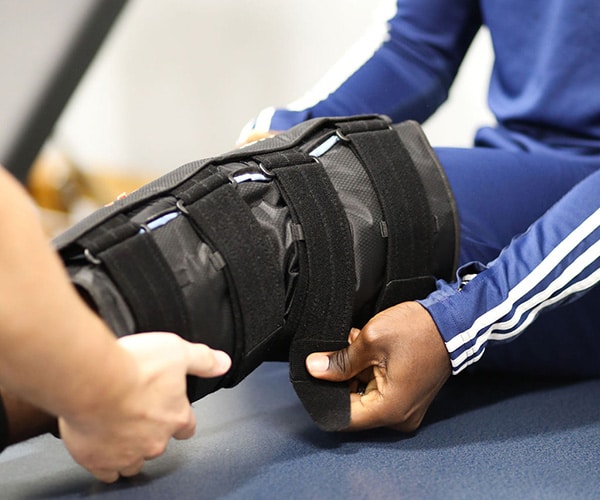 Close-up of PowerPlay compression wrap for injury recovery