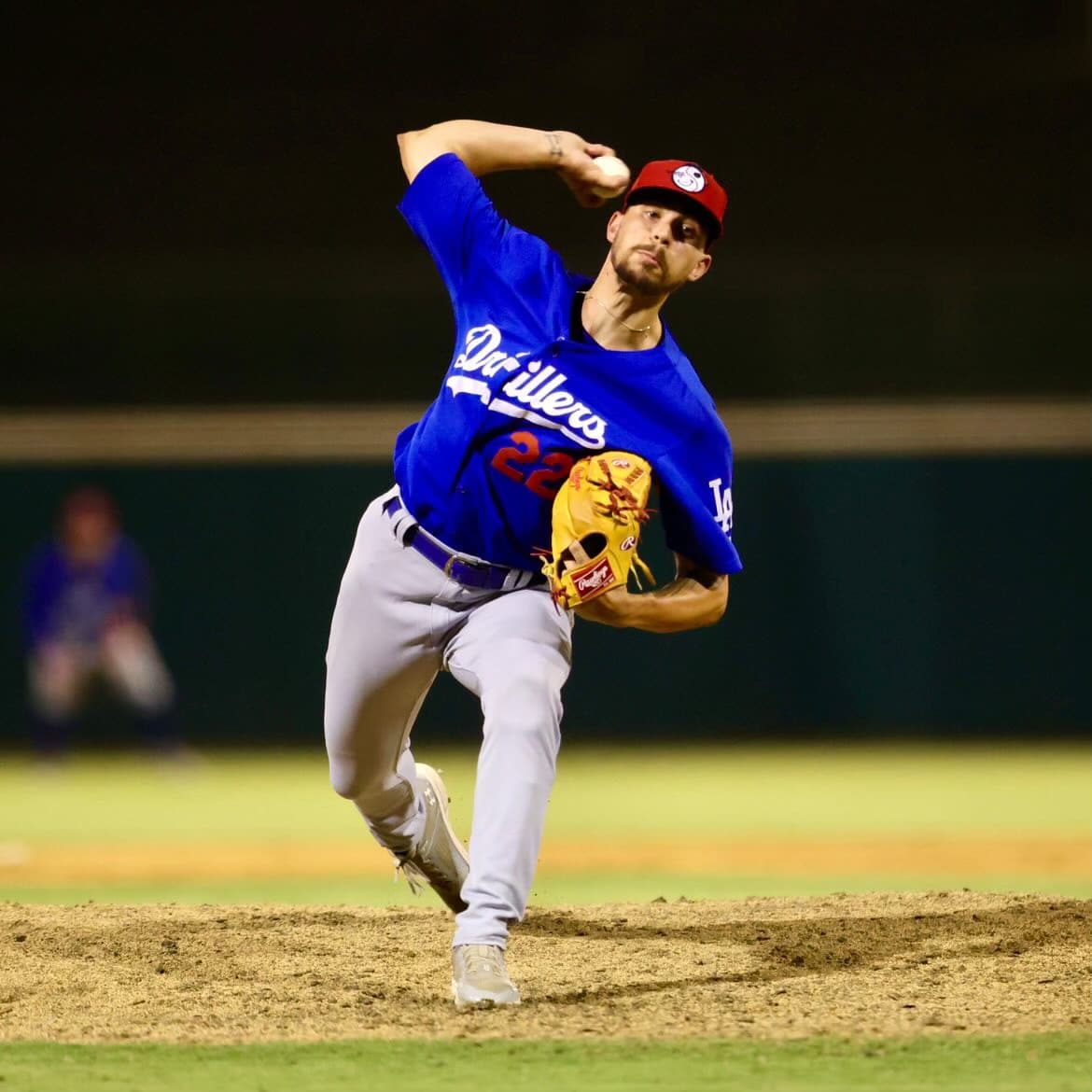 Ricky Vanasco pitching for the Tulsa Drillers.