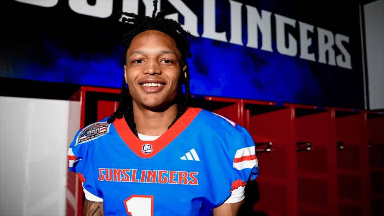 Deon Cook, WR, San Antonio Gunslingers. Image used with permission.